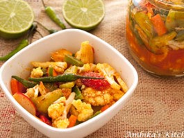 S-6 HOT MIXED VEGETABLE/LIME PICKLE